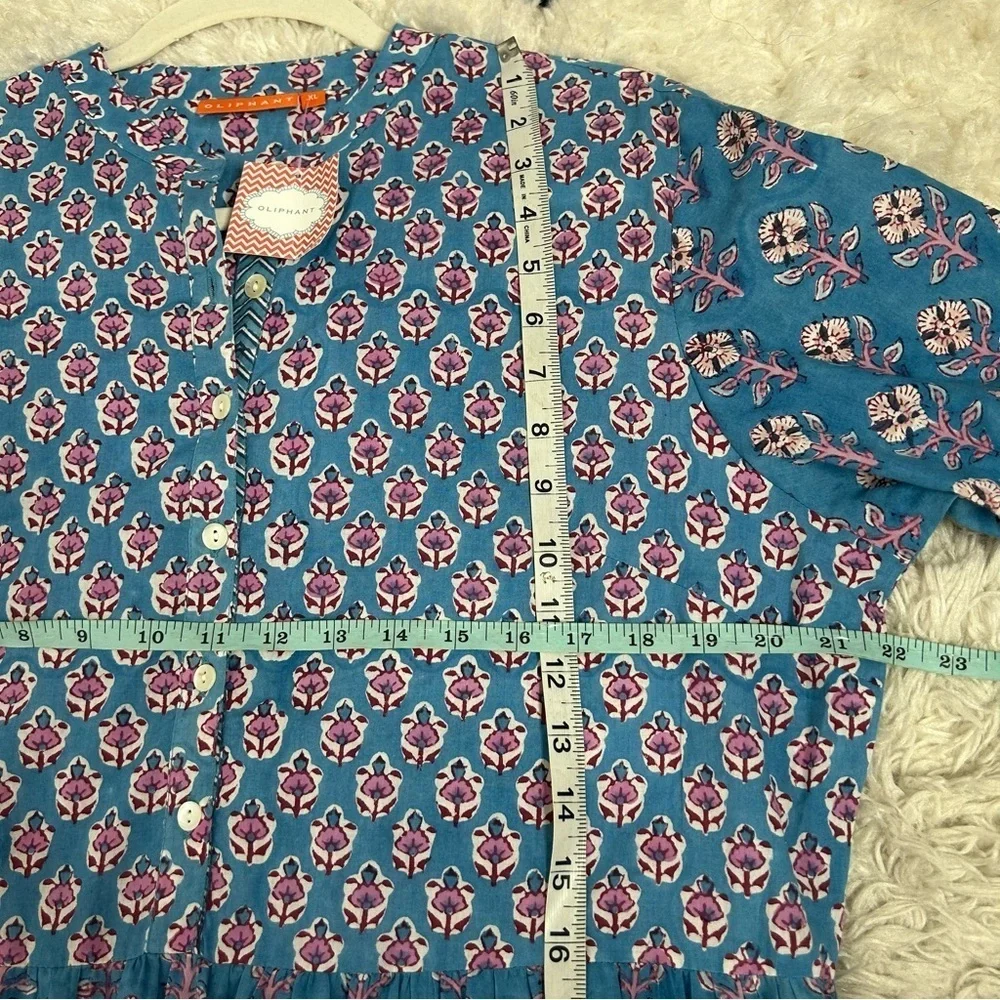 Oliphant Sky Blue Floral Maxi Dress - Picture 14 of 15